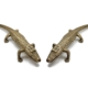 pair Crocodile Door Pull Handles Solid Brass 12 Alligator Door Handles Vintage Handmade 2