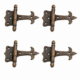 4 Small Solid Brass Hinges 3” Vintage Cabinet Door Hinges Antique Restoration Hardware 45L