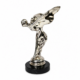 Solid Brass Rolls Royce Style Flying Lady Statue Spirit Ecstasy Style Car Mascot on Real Marble Base – Silver Finish – 27 cm (10.5)