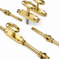 2 Sets Large Oval Knob Cremone Bolt – 110 280 cm Solid Brass Back-to-Back Espagnolette Door & Window Lock