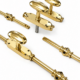 2 Sets Large Oval Knob Cremone Bolt – 110 280 cm Solid Brass Back-to-Back Espagnolette Door & Window Lock