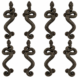 8 Large Rattlesnake Solid Brass Door Handles – 18" Rustic Vintage Snake Pulls – 4 Pairs