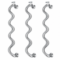 3 x Wavy 12 Solid Brass Cabinet Handles – Large Zig Zag D Pulls