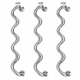 3 x Wavy 12 Solid Brass Cabinet Handles – Large Zig Zag D Pulls