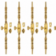 6 SETS DUMMY CREMONE BOLTS – SOLID BRASS – HEAVY FRENCH TURN – Small  KNOB version – 110