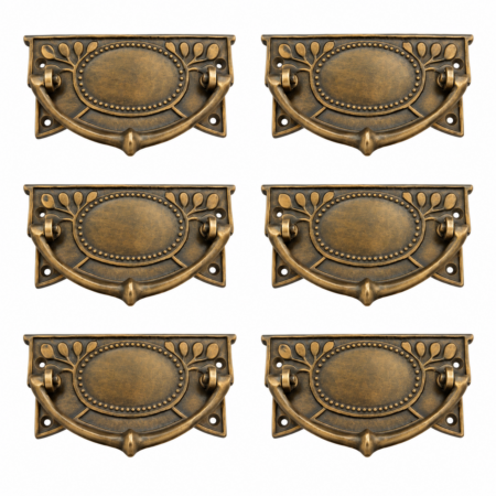 Set of 6 Large Solid Brass Drawer Pull Handles 120mm Antique Vintage Cabinet Box Handles Watson A15 XL