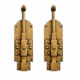 2 Solid Brass French Door Bolts – Heavy 6" Antique Style Slide Bolts – Vintage Cabinet & Door Hardware