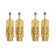 4 SMALL CABIN HOOKS SOLID BRASS 4.5 VINTAGE OLD STYLE DOOR CATCHES FURNITURE HARDWARE