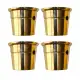 4 x Medium Solid Brass Bucket Cup Castors – 2 5cm Round Sabot Leg Covers