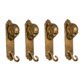 4 x SMALL SKULL SPINE WALL HOOK – SOLID BRASS ANTIQUE VINTAGE STYLE 145mm 5 inch