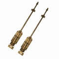 2 Large 18" French Style Flush Bolts – Heavy Solid Brass Antique Door Slide Bolts, 47cm JOL