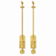 2 LARGE HEAVY 12 SOLID BRASS FRENCH FLUSH BOLTS – ANTIQUE OLD STYLE – 30 CM